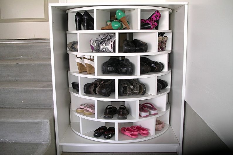 Шкаф за обувки в коридора - Тип инсталация