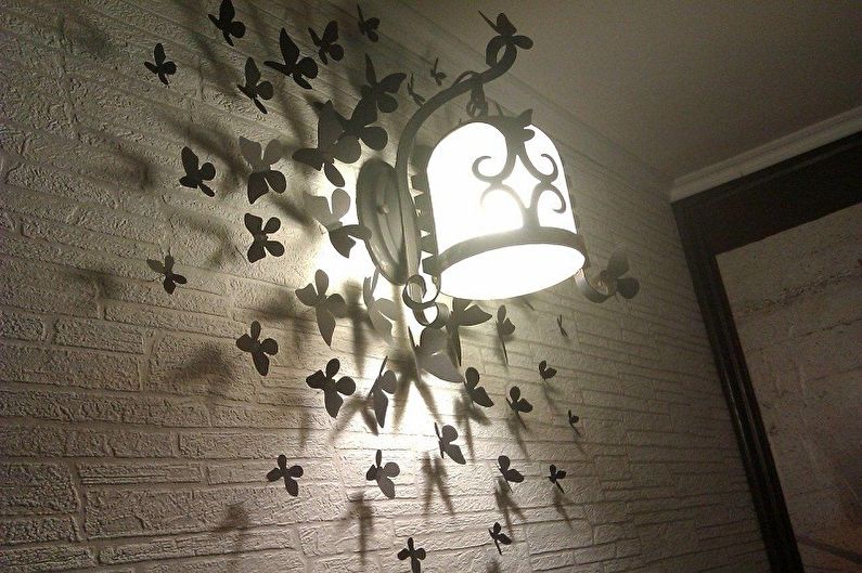 Sommerfugler på veggen - Veggsammensetning av sommerfugler