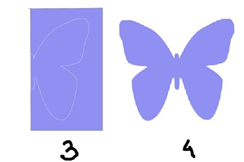 Gör-det-själv fjärilar på väggen - Papper och kartong fjärilar