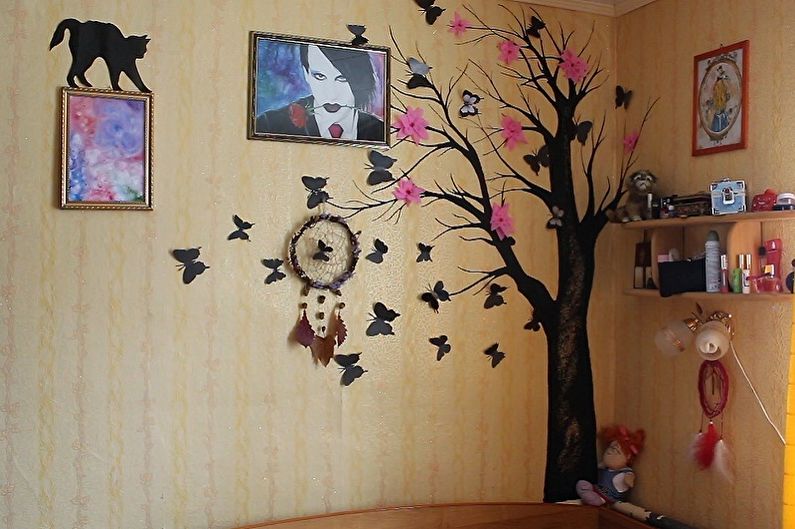Sommerfugle på væggen - fotoindretning