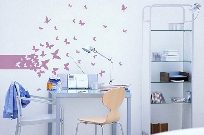 Schmetterlinge an der Wand - Foto Dekor