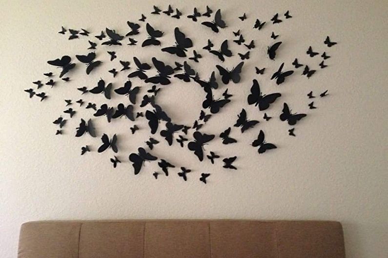 Mariposas en la pared - decoración fotográfica
