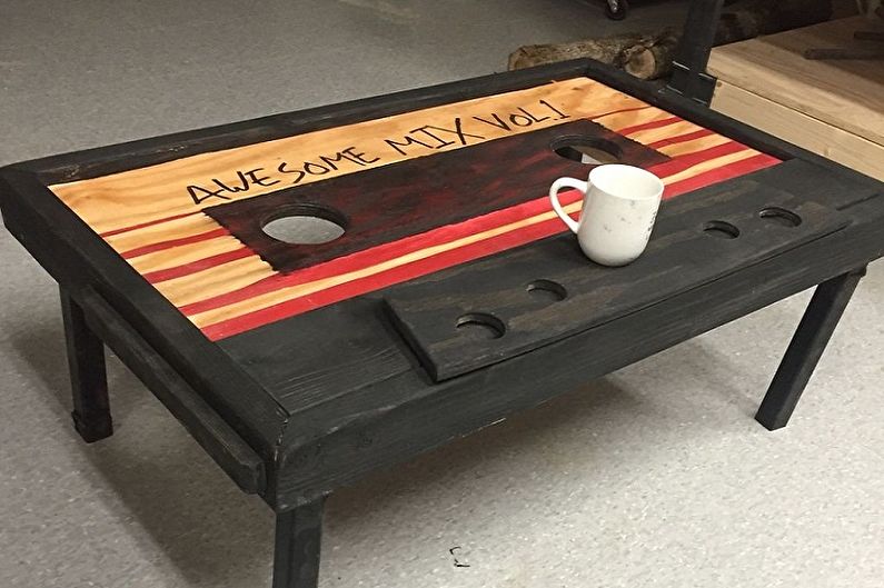 DIY kafijas galdiņi - foto idejas