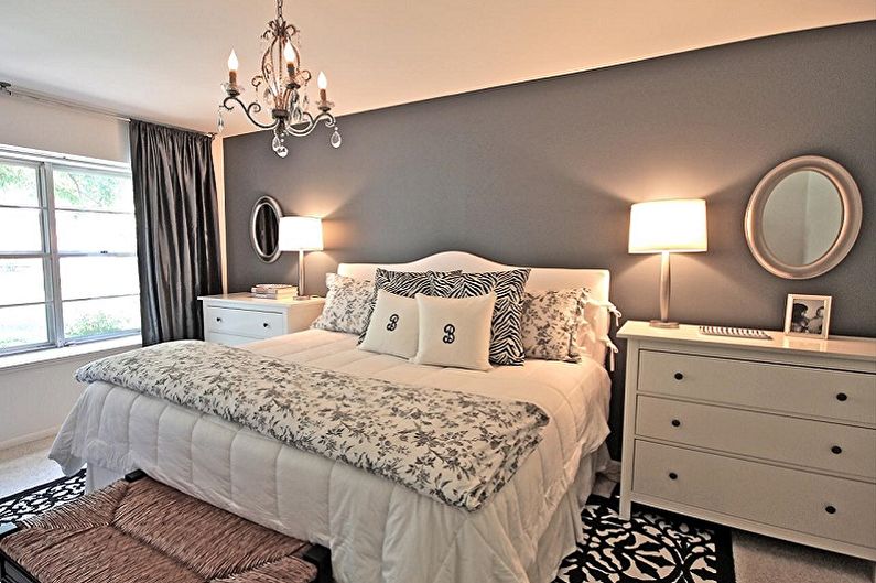 С какви цветове съвпада сивото - Дизайн на спалнята