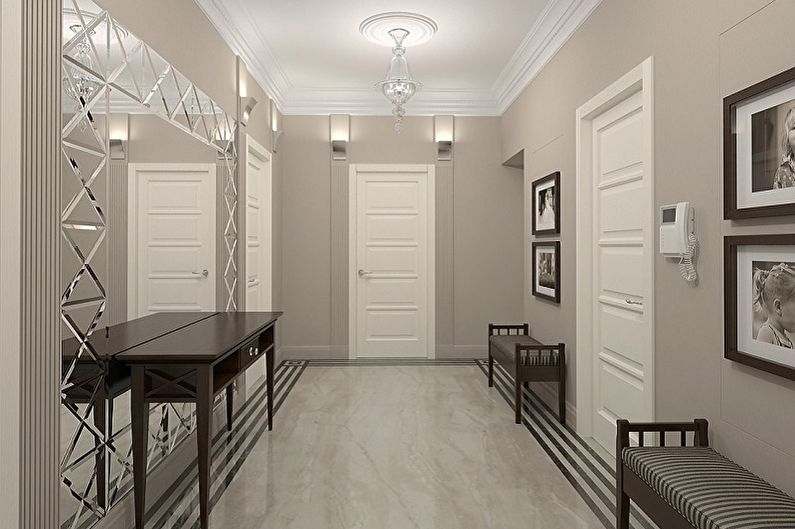 Con quali colori si abbina il grigio - Design del corridoio