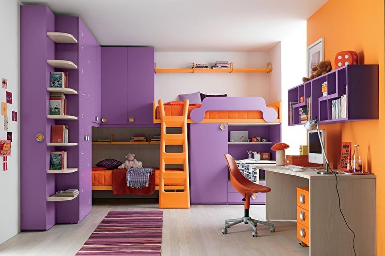 Fialová s oranžovou - jaké barvy mají fialovou shodu
