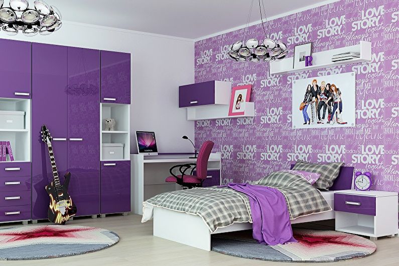 Kādas krāsas purpursarkanā krāsa der - Bērnu istabas dizains
