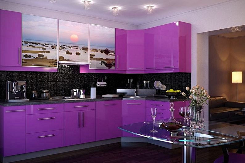 Hvilke farver kombinerer violet med - foto