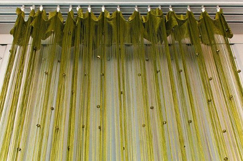 Видове нишки за завеси - Видове закрепващи завеси от нишки