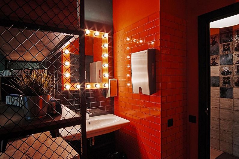 Types de miroir de toilette avec ampoules - Forme