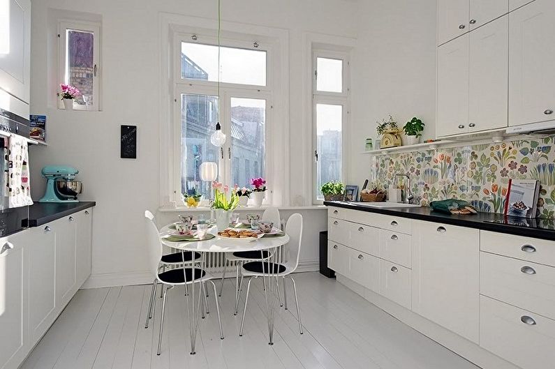 Σχεδιασμός κουζίνας σκανδιναβικού στιλ - Διακόσμηση τοίχου