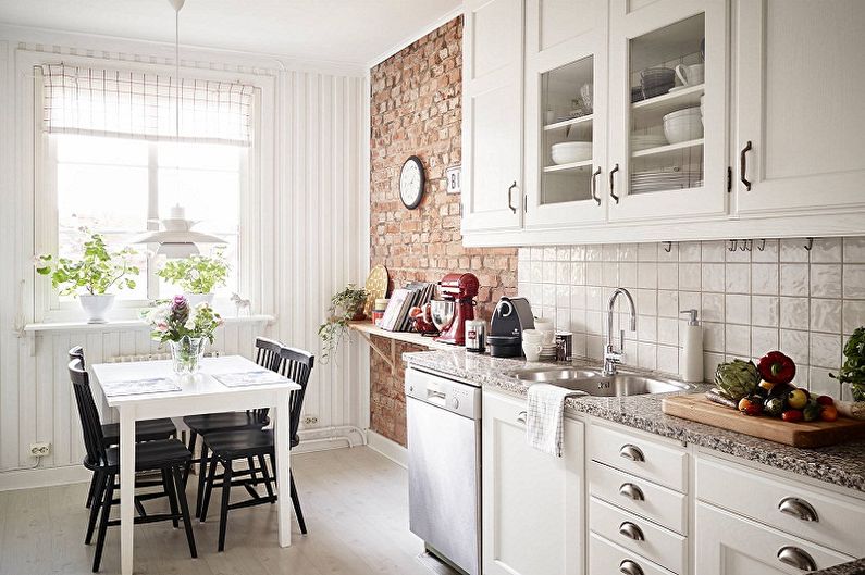 Design de cozinha em estilo escandinavo - Decoração de parede