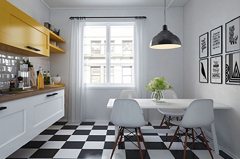 Diseño de interiores de cocina de estilo escandinavo - foto