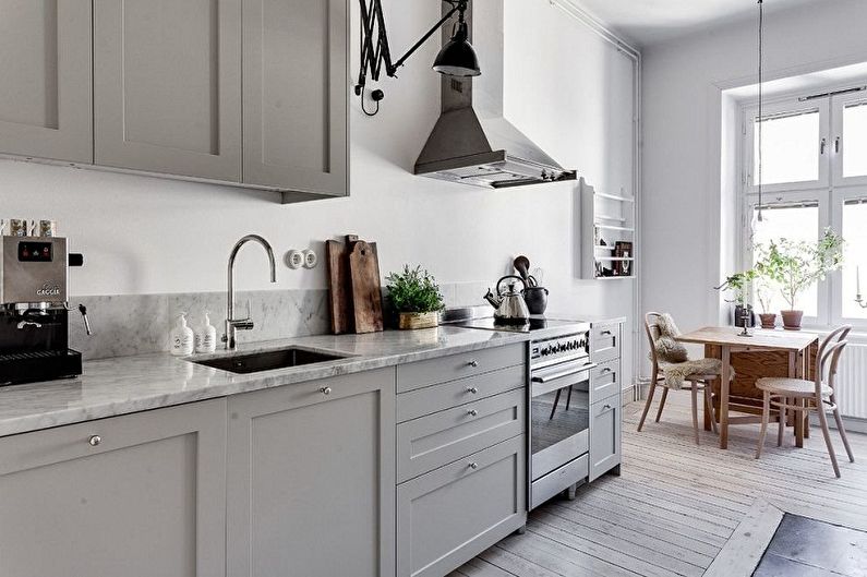 Σκανδιναβικό εσωτερικό σχέδιο κουζίνας - φωτογραφία