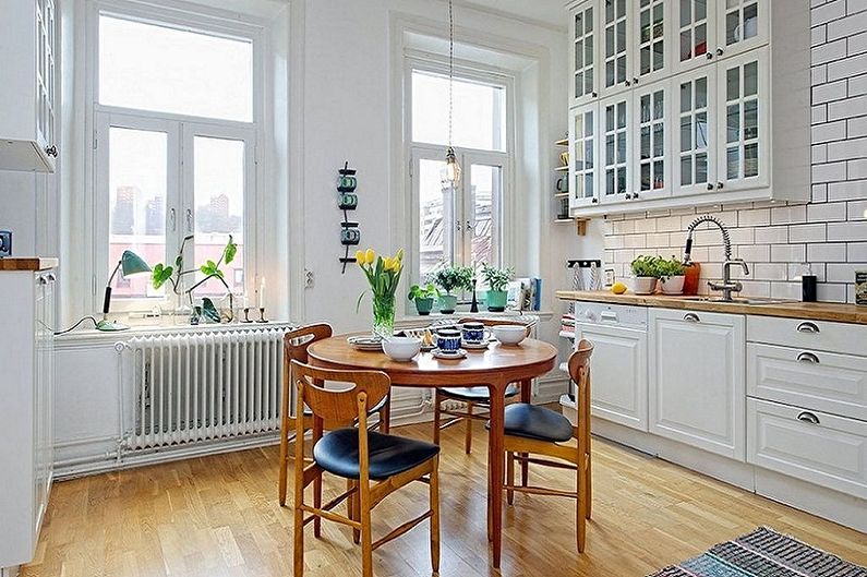 Interior design della cucina di stile scandinavo - foto