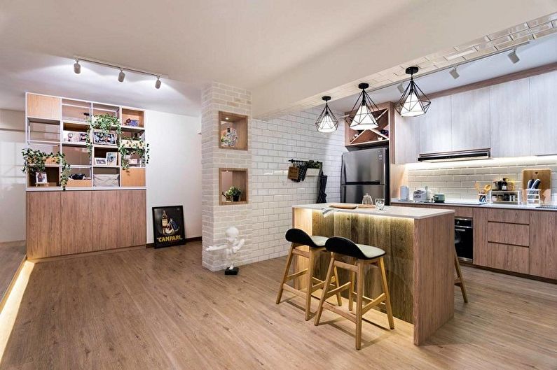 Innenarchitektur der Küche im skandinavischen Stil - Foto