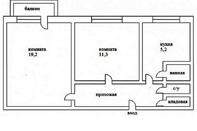 Riqualificazione di un appartamento bilocale a Krusciov - Progetto 1