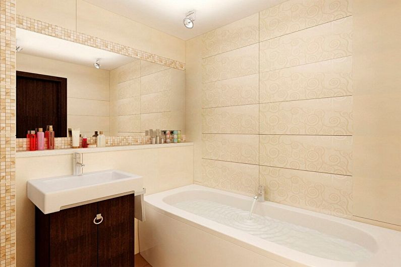 Kylpyhuoneen suunnittelu 2 neliömetriä - väriratkaisut