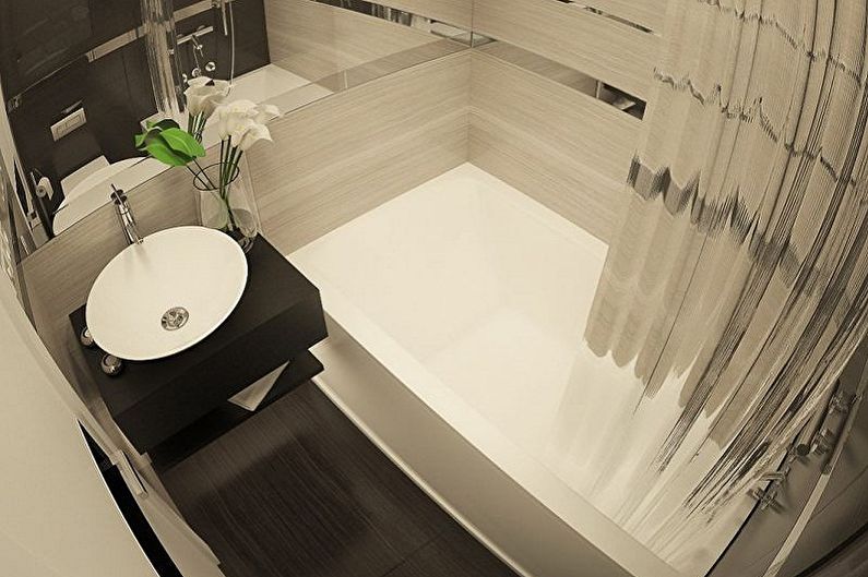 Inredning av ett badrum på 2 kvm - Foto