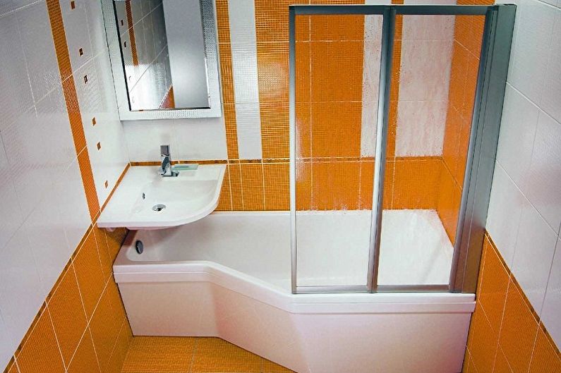Interiørdesign på et bad på 2 kvm - Foto