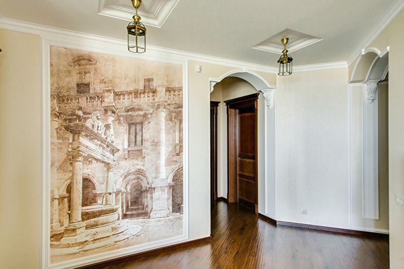 Fresco na zdi v interiéru chodby
