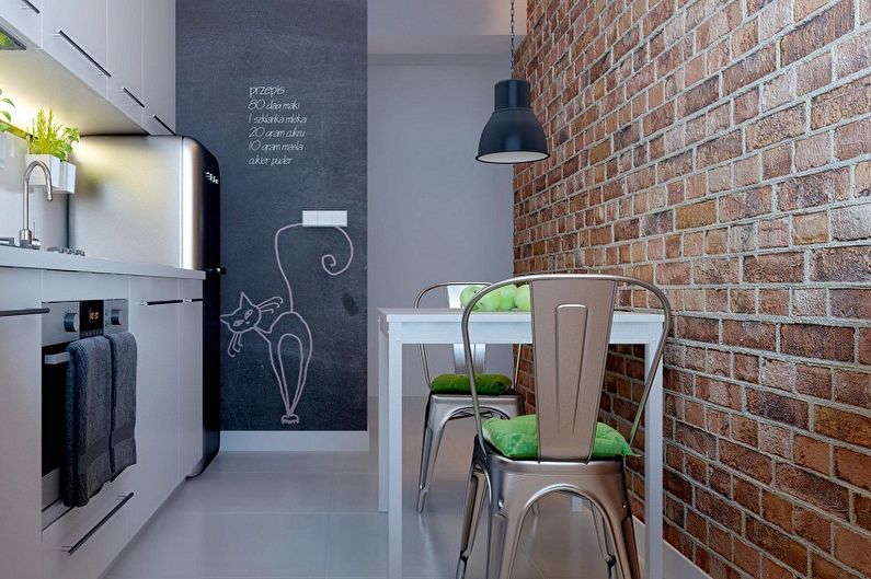 Idéer för att dekorera ditt kök med tvättbara tapeter - Imitation tapeter