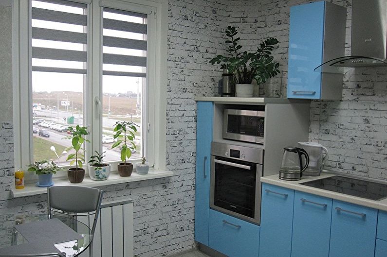 Papel de parede lavável para a cozinha - foto