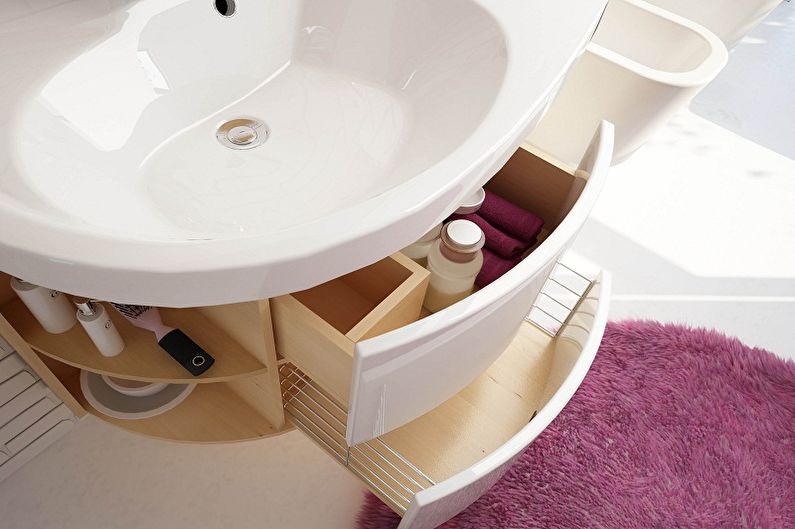 Шкаф за мивка за баня - Интериорно пълнене