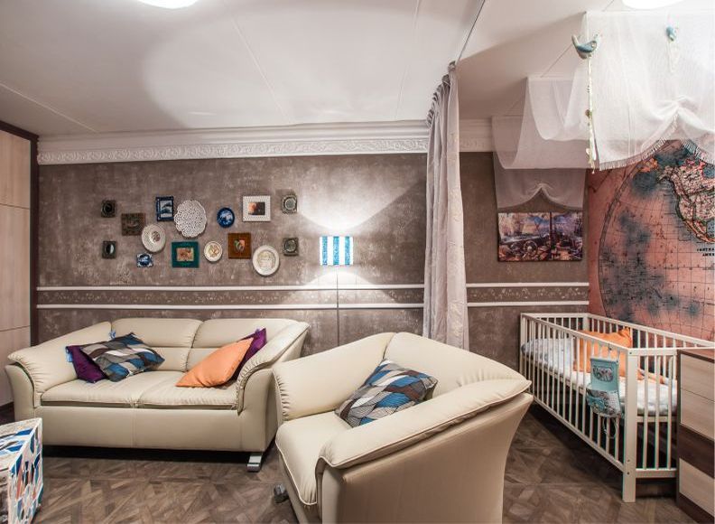 Aizkari - dzīvojamās istabas un bērnu istabas zonējums