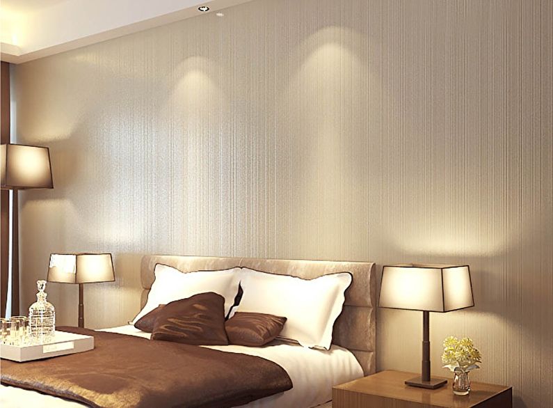 Non-woven wallpaper for the bedroom