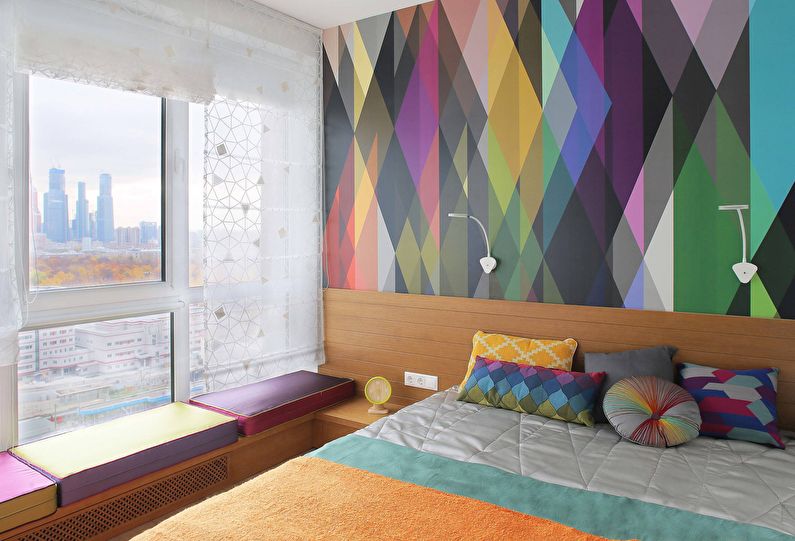 Wallpaper for the bedroom in a modern style