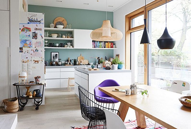 Design de cozinha em estilo escandinavo - cores pastel