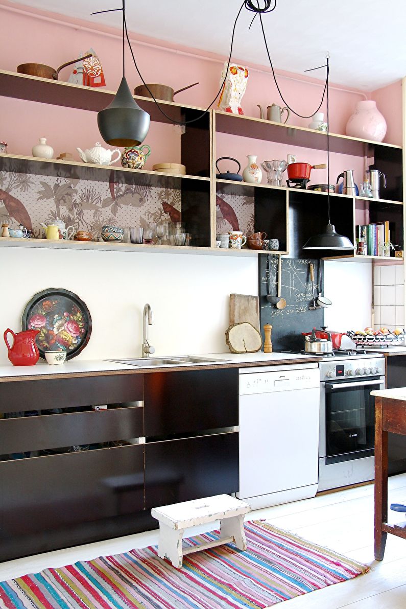 Skandinávský design kuchyně - pastelové barvy
