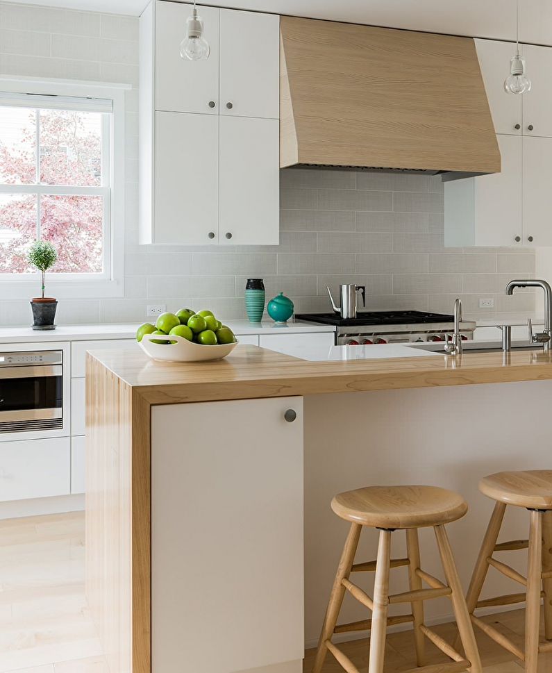 Scandinavian-style kitchen design - bleached wood color