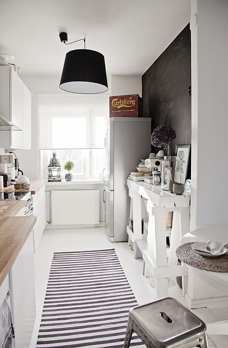 Projekt sufitowy - kuchnia w stylu skandynawskim