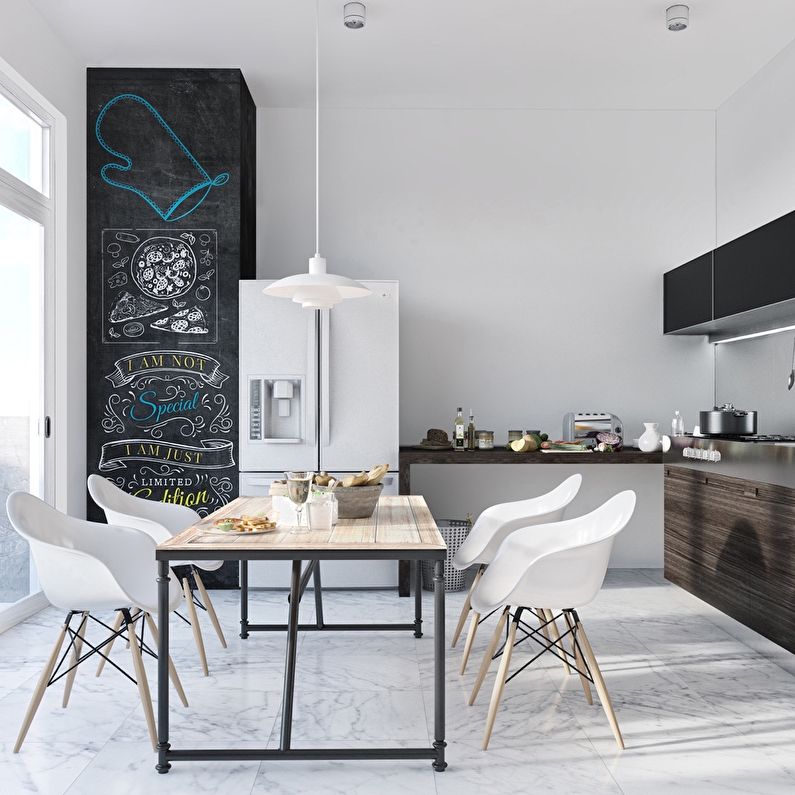 Dining area - Scandinavian-style kitchen design