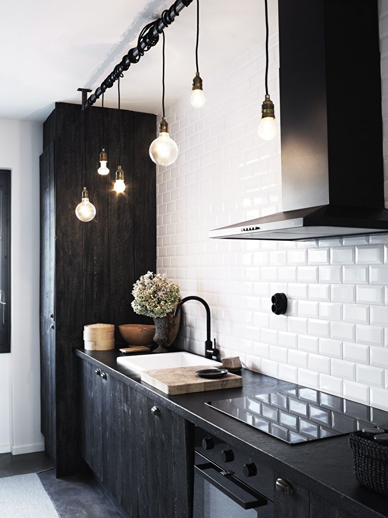Belysning - kjøkkendesign i skandinavisk stil