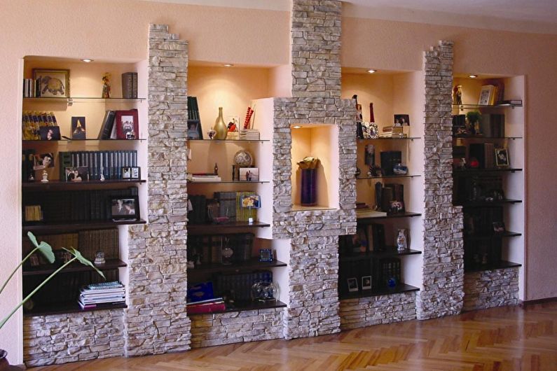Décoration de niche avec pierre décorative - photo