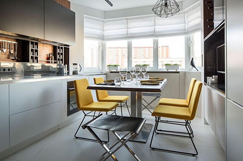 Kjøkkendesign i stil med minimalisme fra studioet Odnushechka