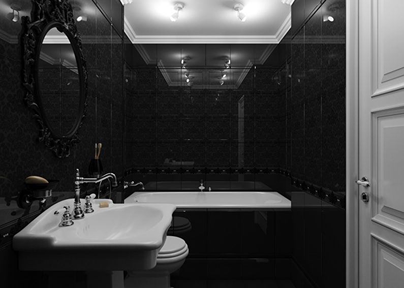 Винтаге Цлассиц купатило - Валентино у црној боји
