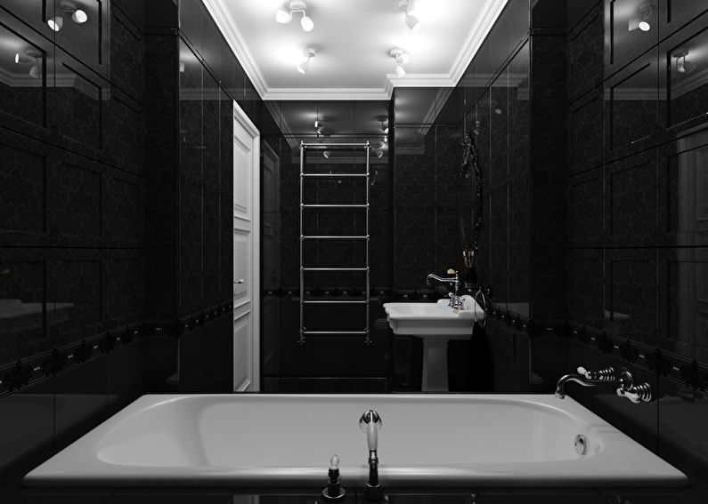Klasyczna łazienka Vintage - Valentino w kolorze czarnym