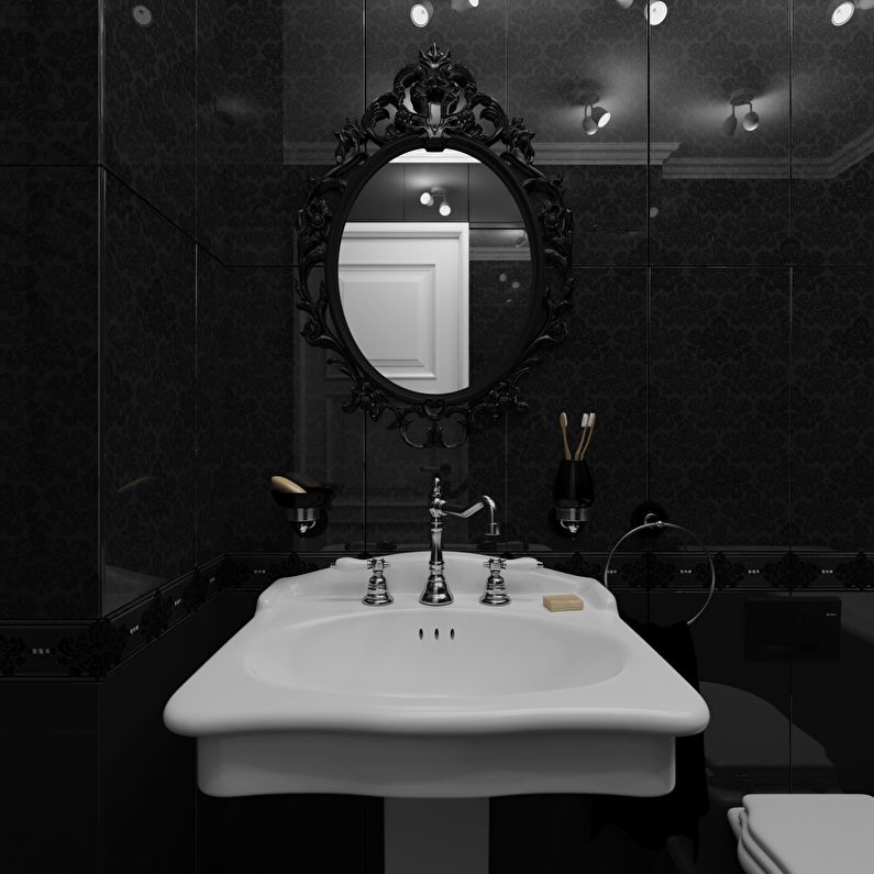 Klasyczna łazienka Vintage - Valentino w kolorze czarnym