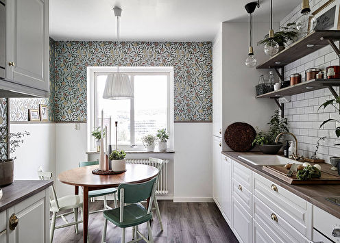 Cara memilih kertas dinding untuk dapur: 70 foto dan idea