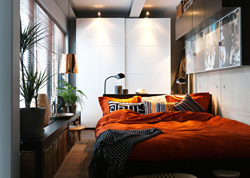 Design af et lille soveværelse: 90 fotos og interiørideer