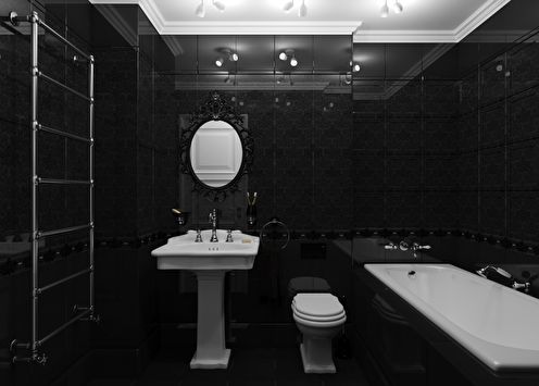 Salle de bain Valentino en noir