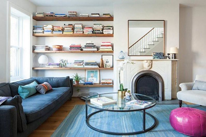 Diseño de sala de estar de estilo escandinavo - Muebles