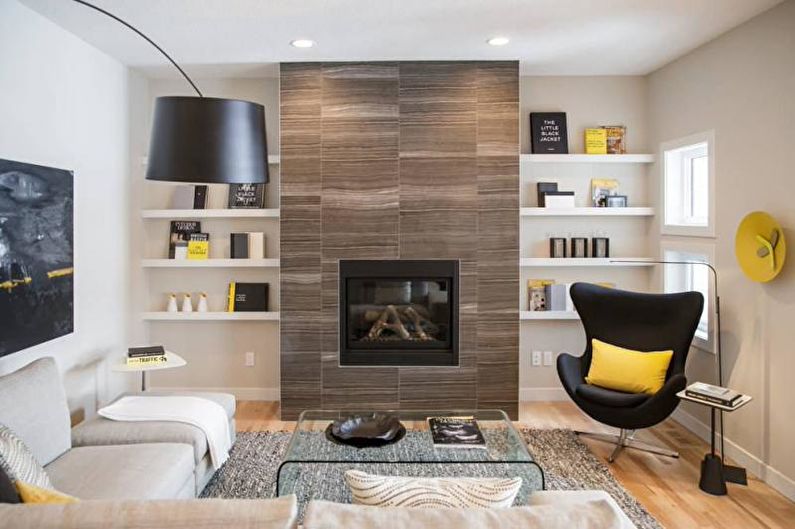 Skandinavisk stil stue interiørdesign - foto