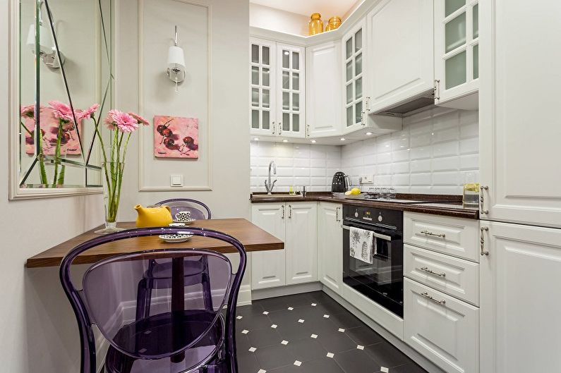 Люляк цвят в интериора на кухнята - Дизайн снимка