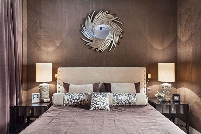 Ljubičasta boja u unutrašnjosti spavaće sobe - Dizajnerska fotografija