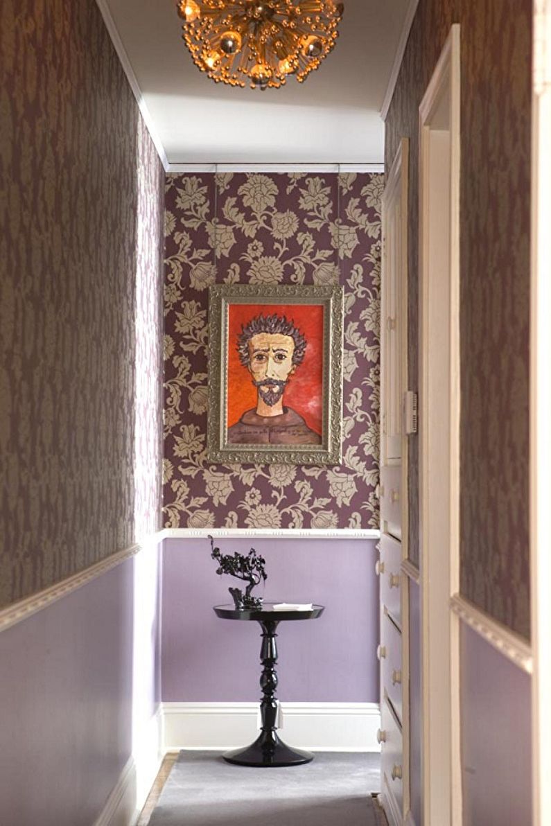 Couleur lilas à l'intérieur du couloir - Photo design